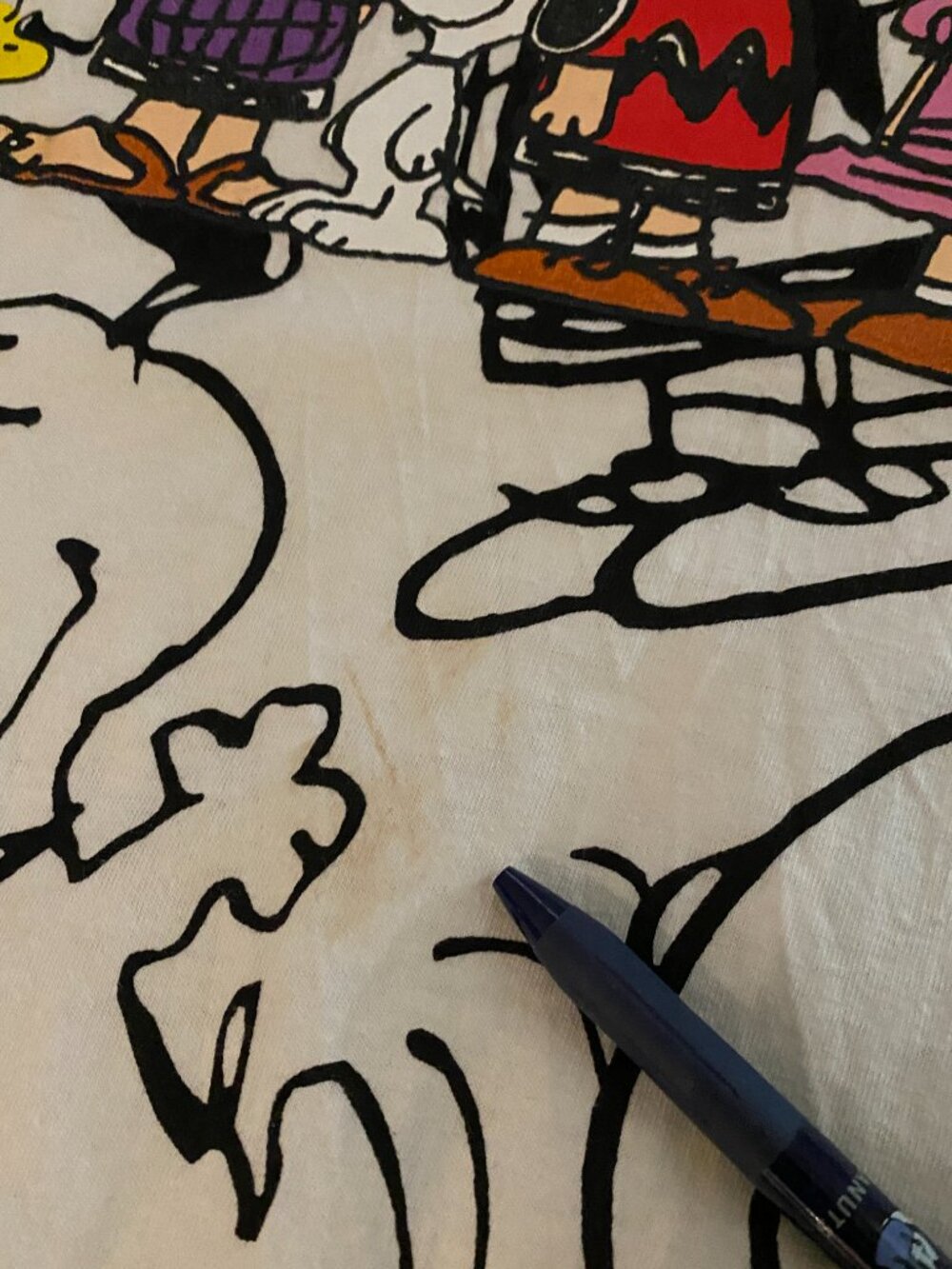 VINTAGE PEANUTS SNOOPY NOVEL TEEZ ALL OVER PRINT AOP TSHIRT ONE SIZE PREOWNED - Picture 5 of 11